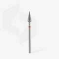 Staleks Diamond Nail Drill Bit Pointed Pear RED 4mm