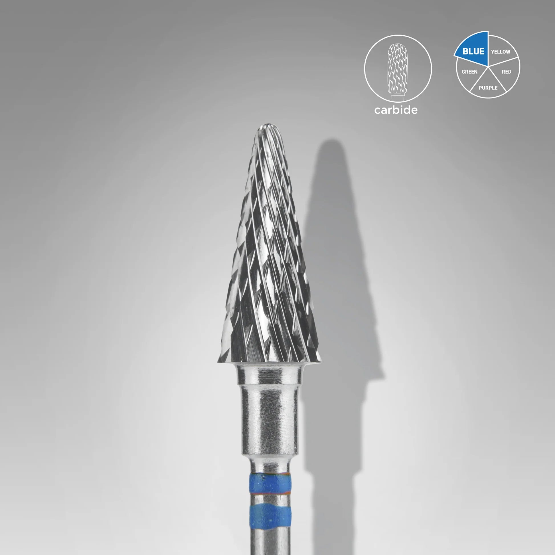 STALEKS Carbide Nail Drill Bit For Left-Handed Users Cone BLUE