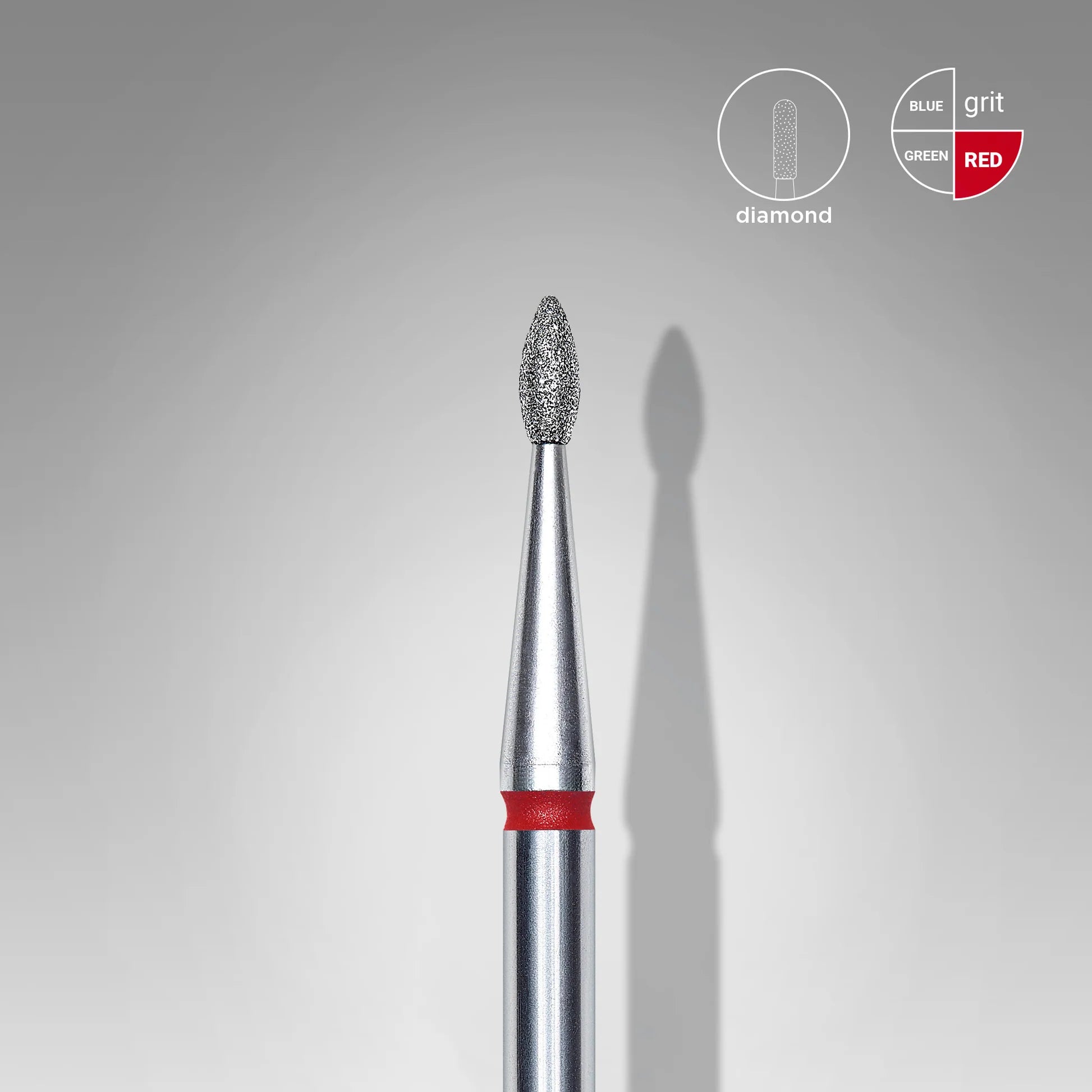 STALEKS Diamond Nail Drill Bit Drop RED (1.6mm - 4mm)